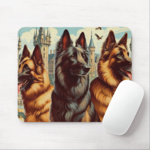 Mousepad Vintage Belga Tervuren Painting