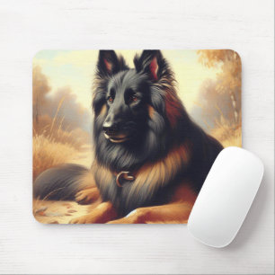 Mousepad Vintage Belga Tervuren Painting