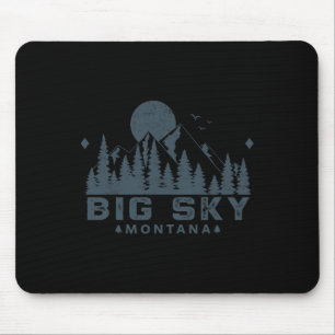 Mousepad Vintage Big Sky Montana Mt Montanha Esqui Outdoor