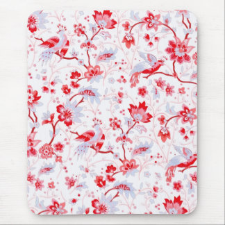 Mousepad Vintage Blue Pink Folk Floral