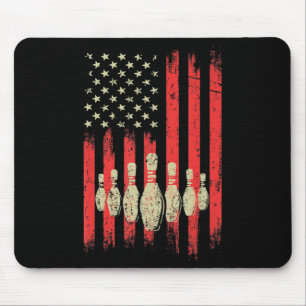 Mousepad Vintage Boliche American Flag Boliche