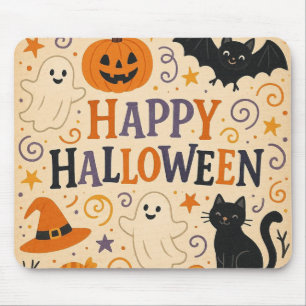 Mousepad Vintage, bonitinha feliz morcego de halloween, fan