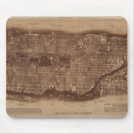 Mousepad Vintage Brown Nova Iorque Map Do Lionel Pincus