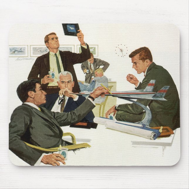 Mousepad Vintage Business, Airline Executives Meeting (Frente)