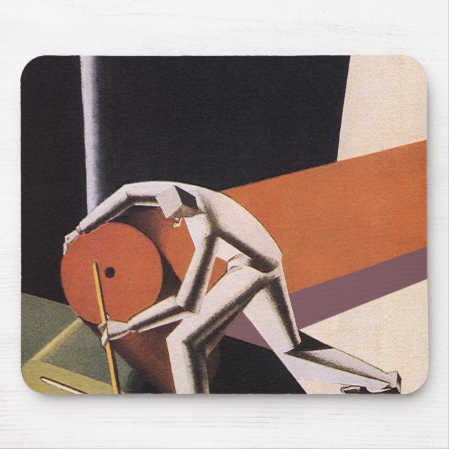 Mousepad Vintage Business, Art Deco Tecidos e têxteis (Frente)