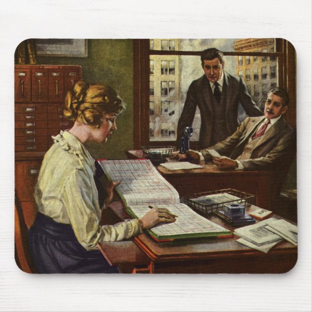Mousepad Vintage Business Meeting, Office com Executivos (Frente)