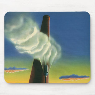 Mousepad Vintage Business, Steam Whistory Fatory Sunrise