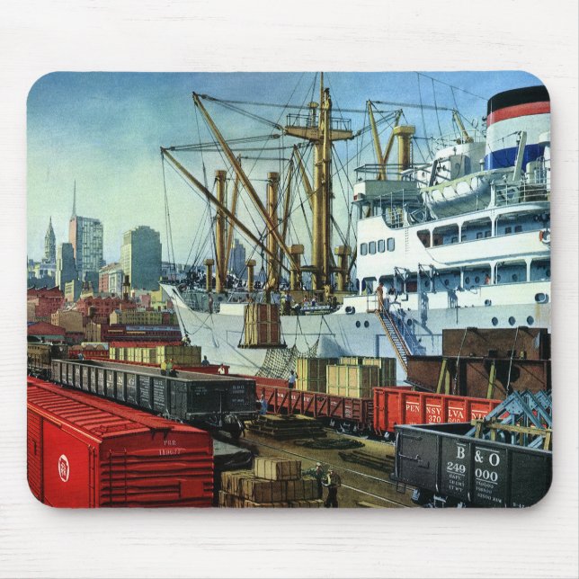 Mousepad Vintage Business, Transporte de carga encaixada (Frente)