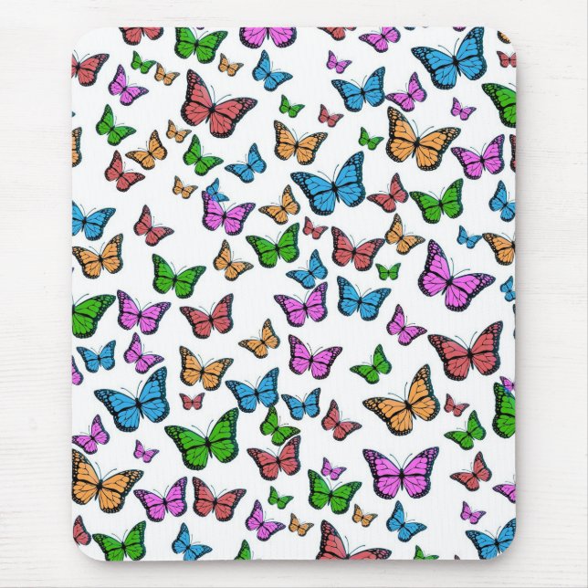 Mousepad Vintage Butterfly Papillon Antiga Ilustração Arte (Frente)