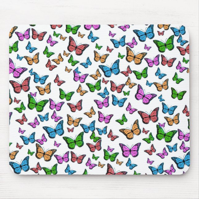 Mousepad Vintage Butterfly Papillon Antiga Ilustração Arte (Frente)