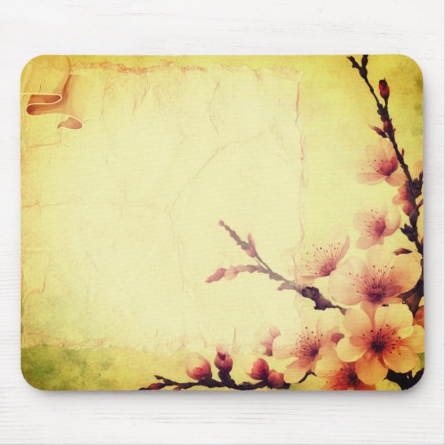 Mousepad Vintage Cherry Blossoms (Frente)