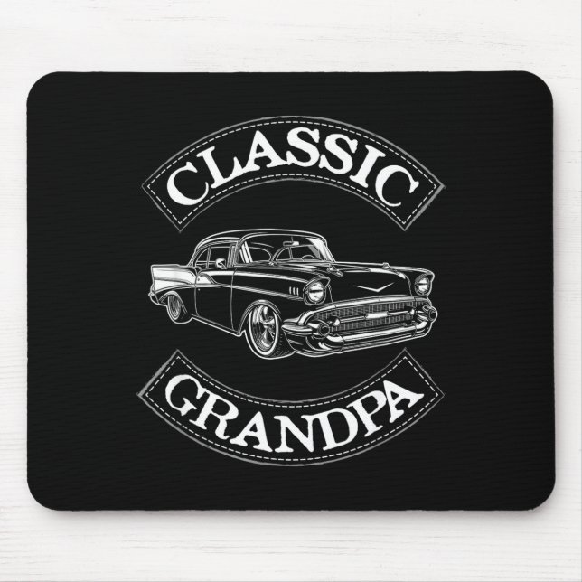 Mousepad Vintage Clic Car Funny Grandpa  (Frente)