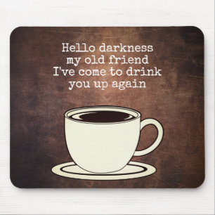 Mousepad Vintage Coffee Lover Engraçado Cotação Mouse Pa