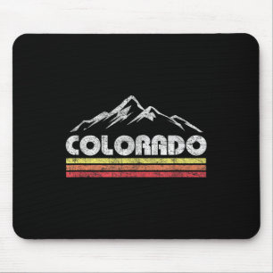 Mousepad Vintage Colorado Retro Mountain Bike Skiing