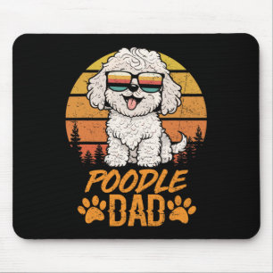 Mousepad Vintage Cool White Toy Poodle Pai Dia dos Pais Par