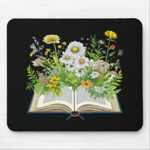 Mousepad Vintage Cottagecore design com flores silvestres