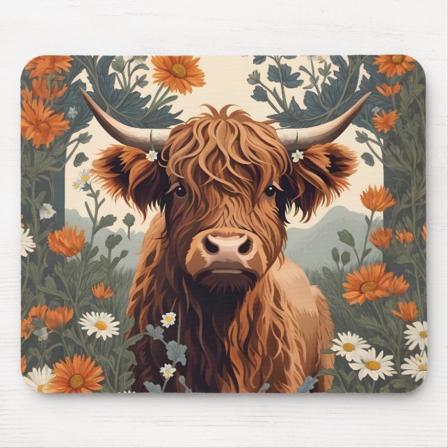 Mousepad Vintage Cow Highland (Frente)