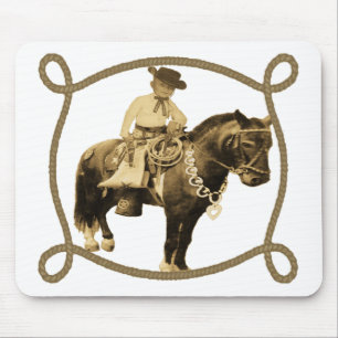 Mousepad Vintage cowboy ocidental em cavalos