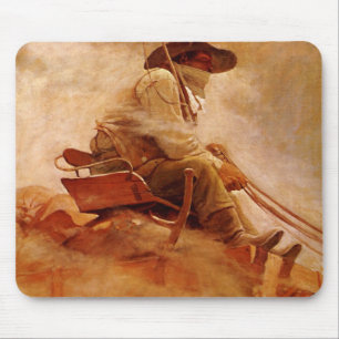 Mousepad Vintage Cowboys, The Ore Wagon, do NC Wyeth