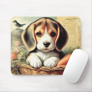 Mousepad Vintage Cute Beagle Puppy