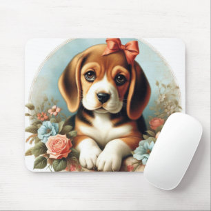 Mousepad Vintage Cute Beagle Puppy