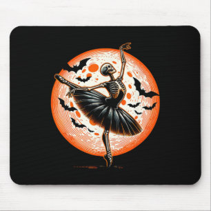 Mousepad Vintage Dançando Esqueleto Balé Dança Halloween Wo