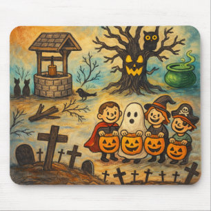Mousepad Vintage de Halloween Trick-or-Treat