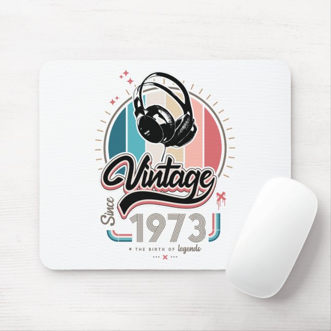 Mousepad Vintage desde fones de ouvido de 1973 (Com mouse)