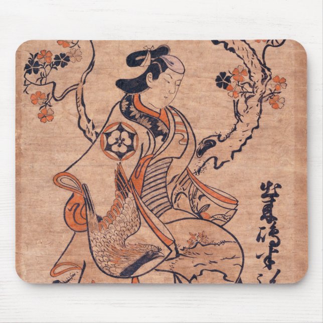 Mousepad Vintage Desenhando Dekishima Hanya Sentada (Frente)