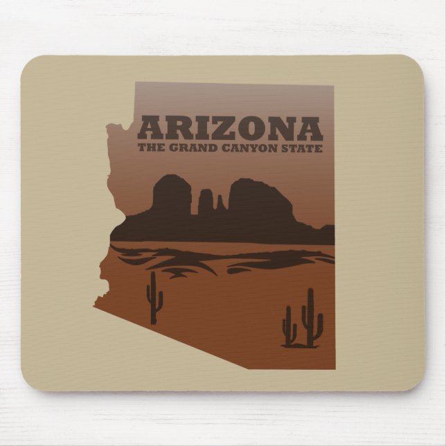 Mousepad vintage do mapa de estado de arizona (Frente)