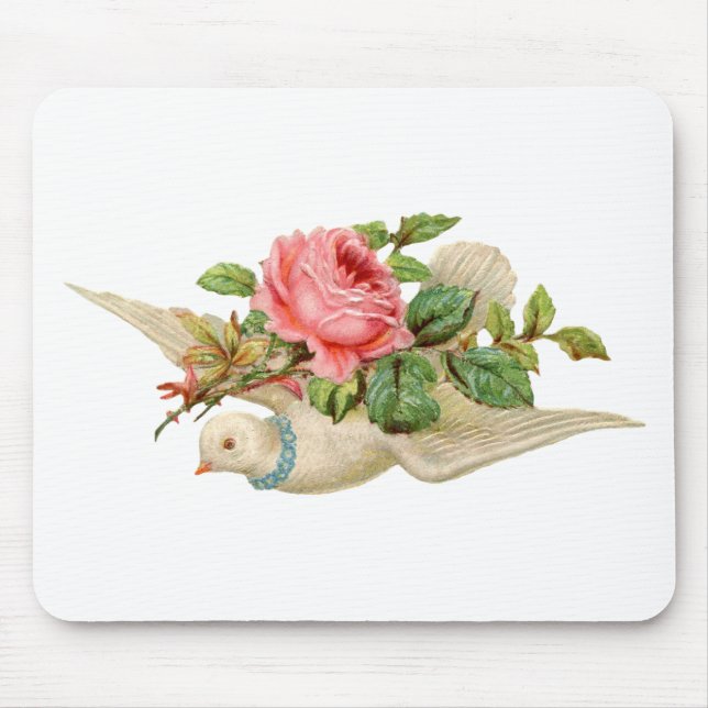 Mousepad Vintage Dove e Rosa (Frente)