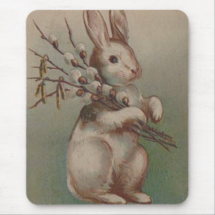 Mousepad Vintage Easter Bunny Rabbit