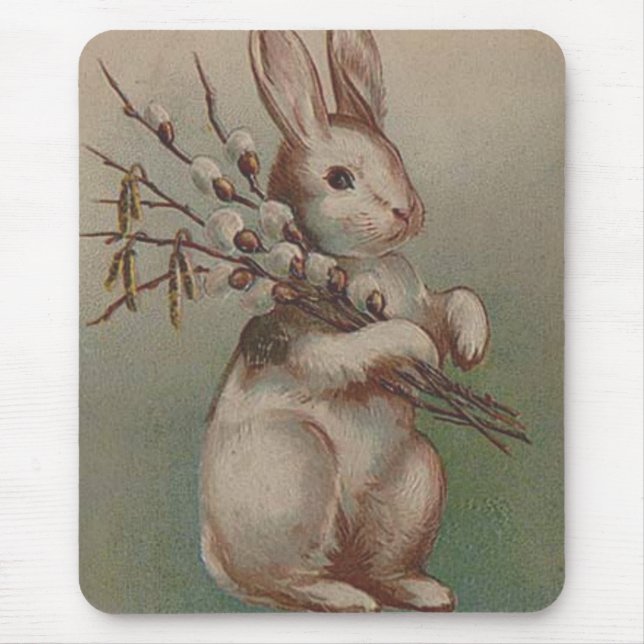 Mousepad Vintage Easter Bunny Rabbit (Frente)