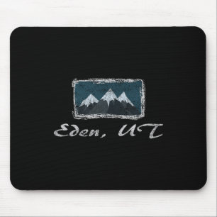 Mousepad Vintage Eden Utah Winter Skiing Fun
