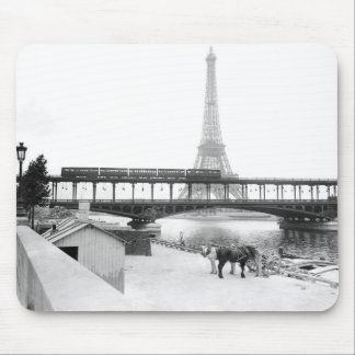Mousepad Vintage Eiffel Tower fotografia Paris França 1800