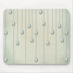 Mousepad Vintage English diamond teal rhinestones victorian