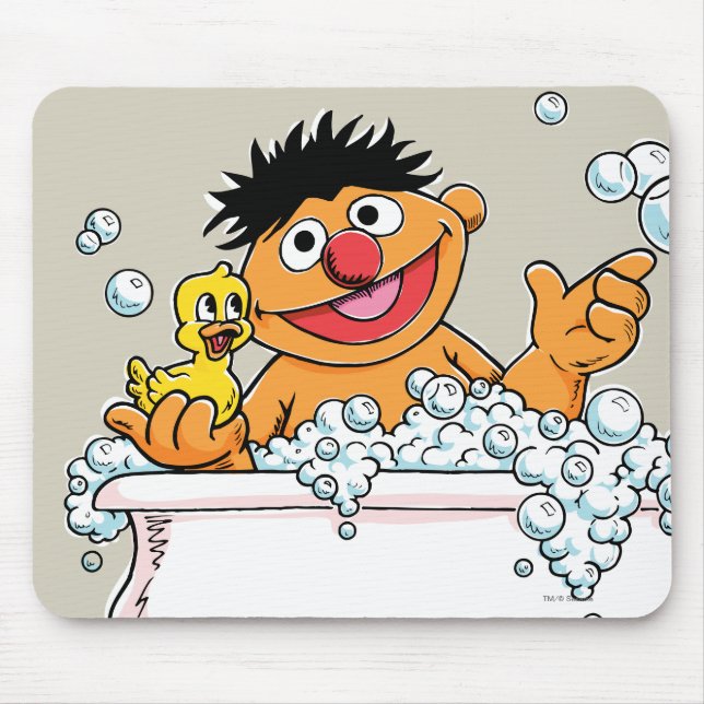 Mousepad Vintage Ernie em Bathtub (Frente)