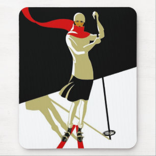Mousepad Vintage Esqui Saint Croix Cartazes de Via