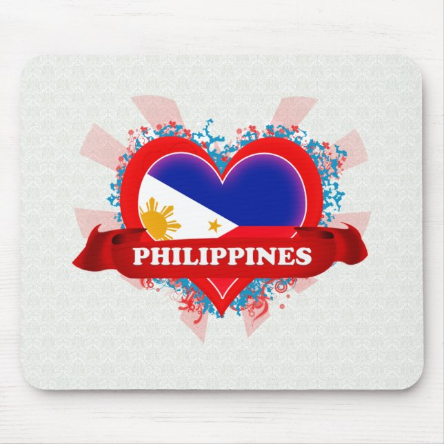 Mousepad Vintage eu amo Filipinas (Frente)