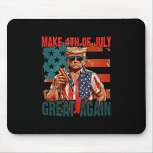 Mousepad Vintage Faça 4 De Julho Grande Novamente Engraçado