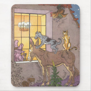 Mousepad Vintage Fairy Tale, Bremen Town Musicians, Hauman