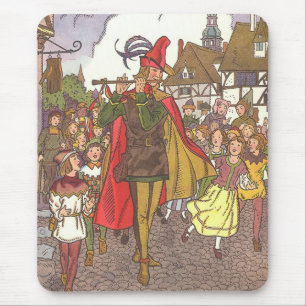 Mousepad Vintage Fairy Tale Pied Piper de Hamelin por Hauma