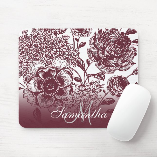 Mousepad Vintage Floral (Com mouse)