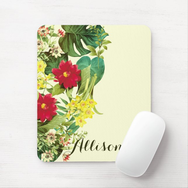 Mousepad Vintage Floral (Com mouse)