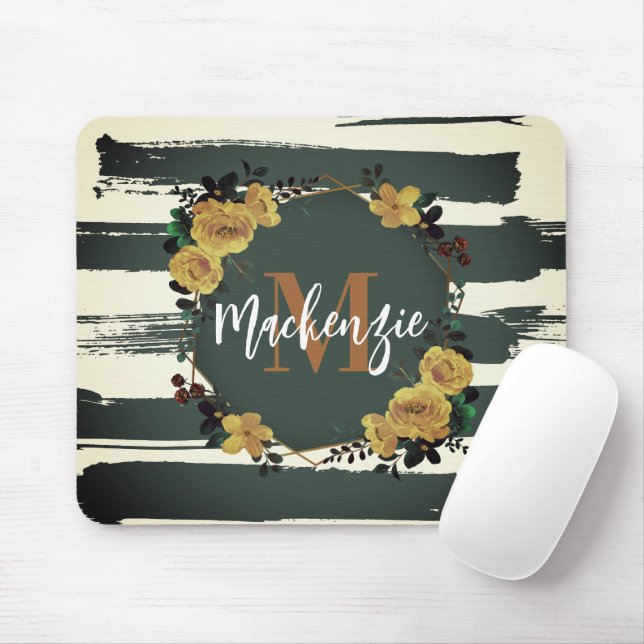 Mousepad Vintage Floral Frame (Com mouse)