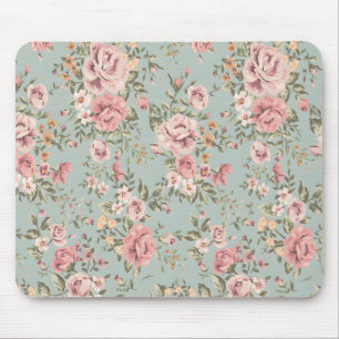 Mousepad Vintage Floral Wallpaper