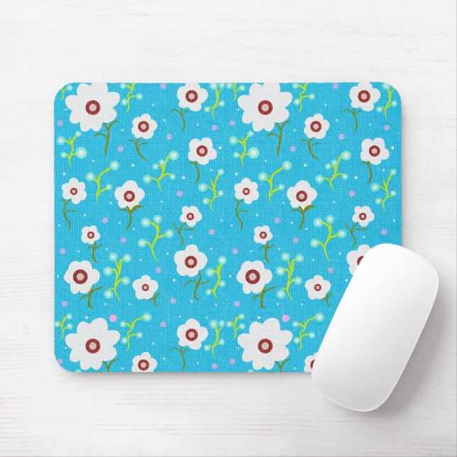 Mousepad Vintage Flower (Com mouse)