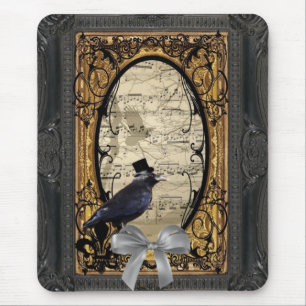 Mousepad Vintage Gothic, corvo de casamento