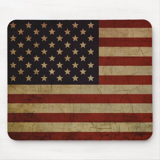 Mousepad Vintage Grunge American Flag (Frente)