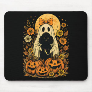 Mousepad Vintage Halloween Ghost Holding Odle Dog